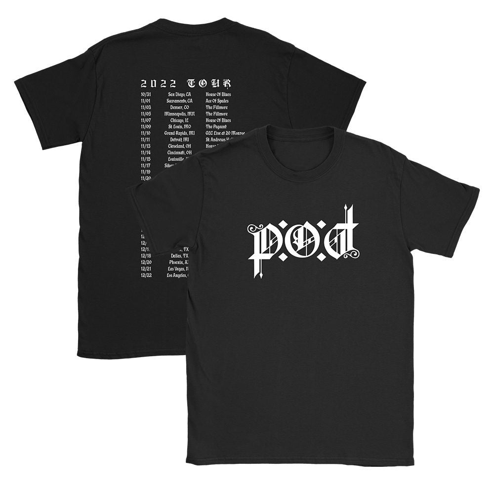 POD White Logo 2022 Tour Tee